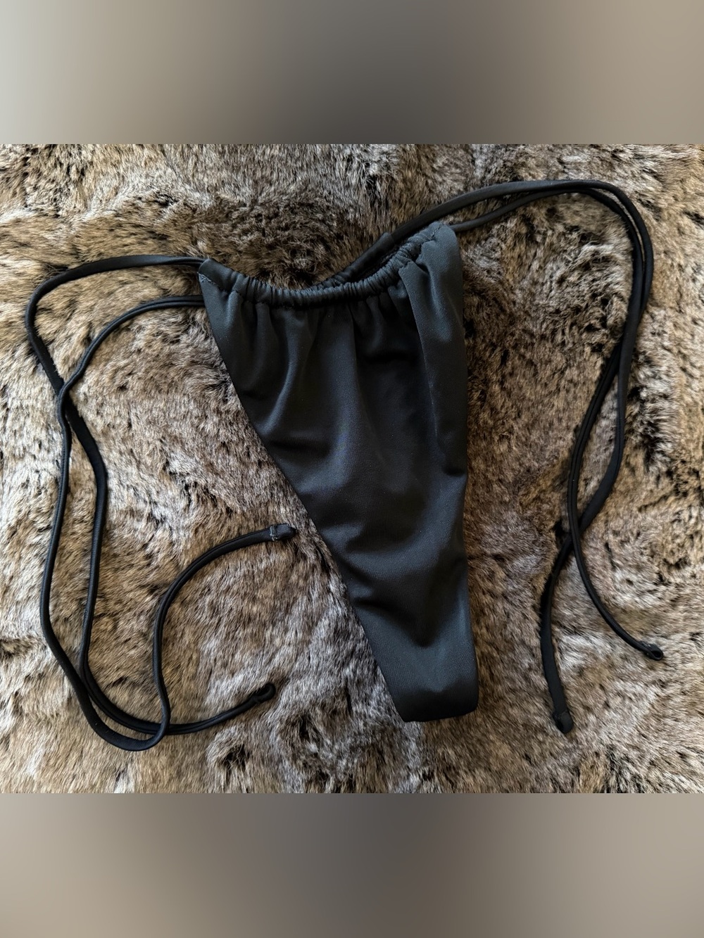 Victoria's Secret Black String Thong Bikini Bottom